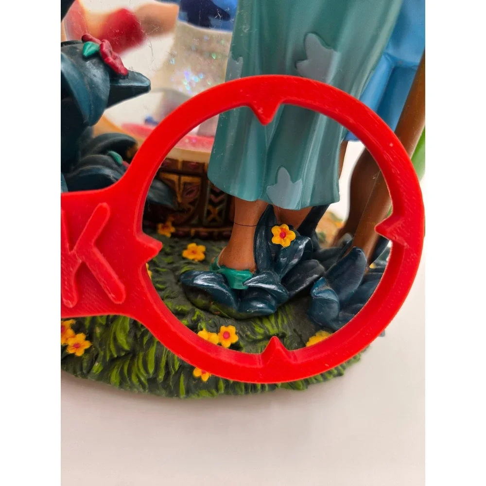 Disney Lilo & Stitch‎ Musical Snow Globe Elvis Ohana Beach Hound Dog READ FLAWED